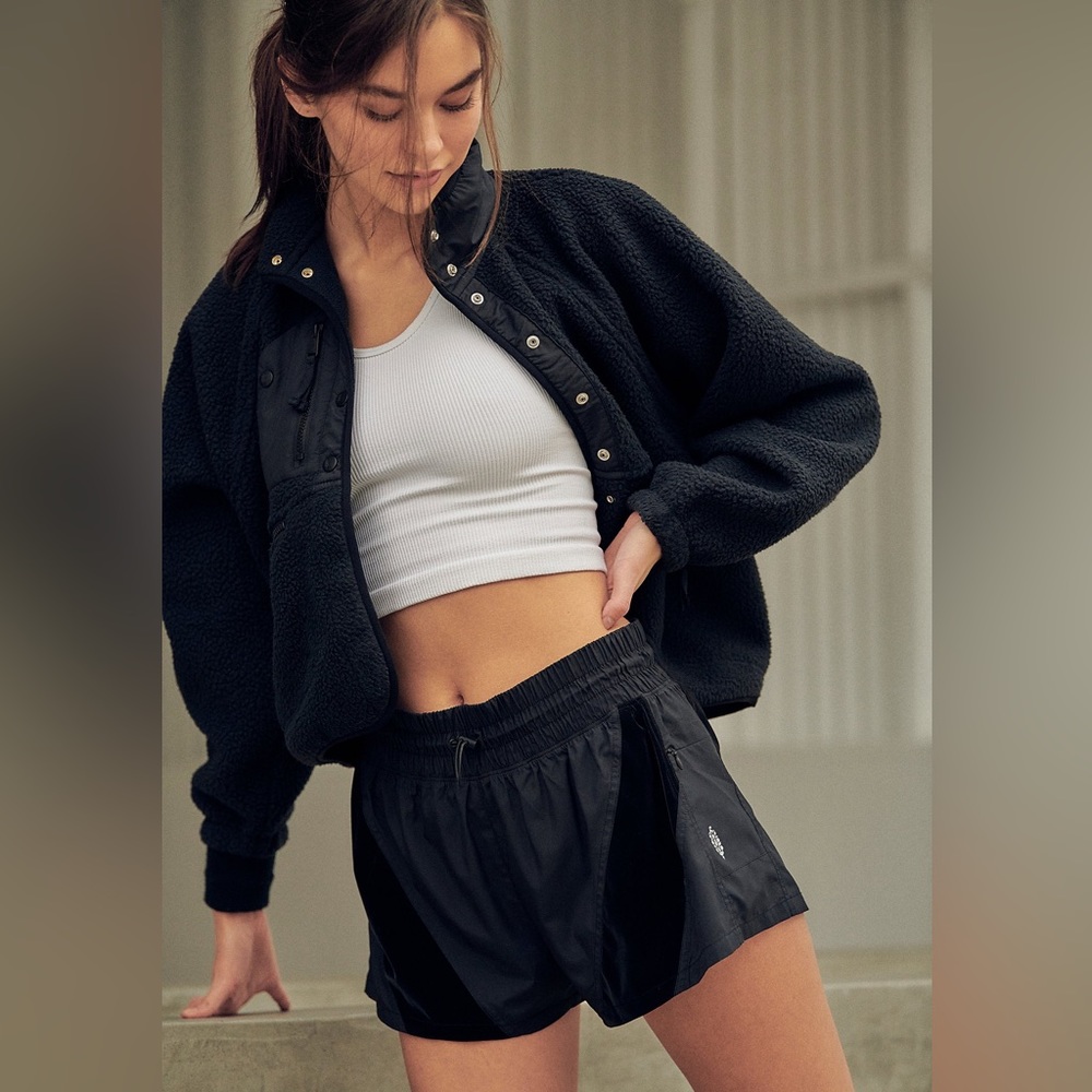 FREE PEOPLE HIT THE SLOPES FLEECE JACKET - XS